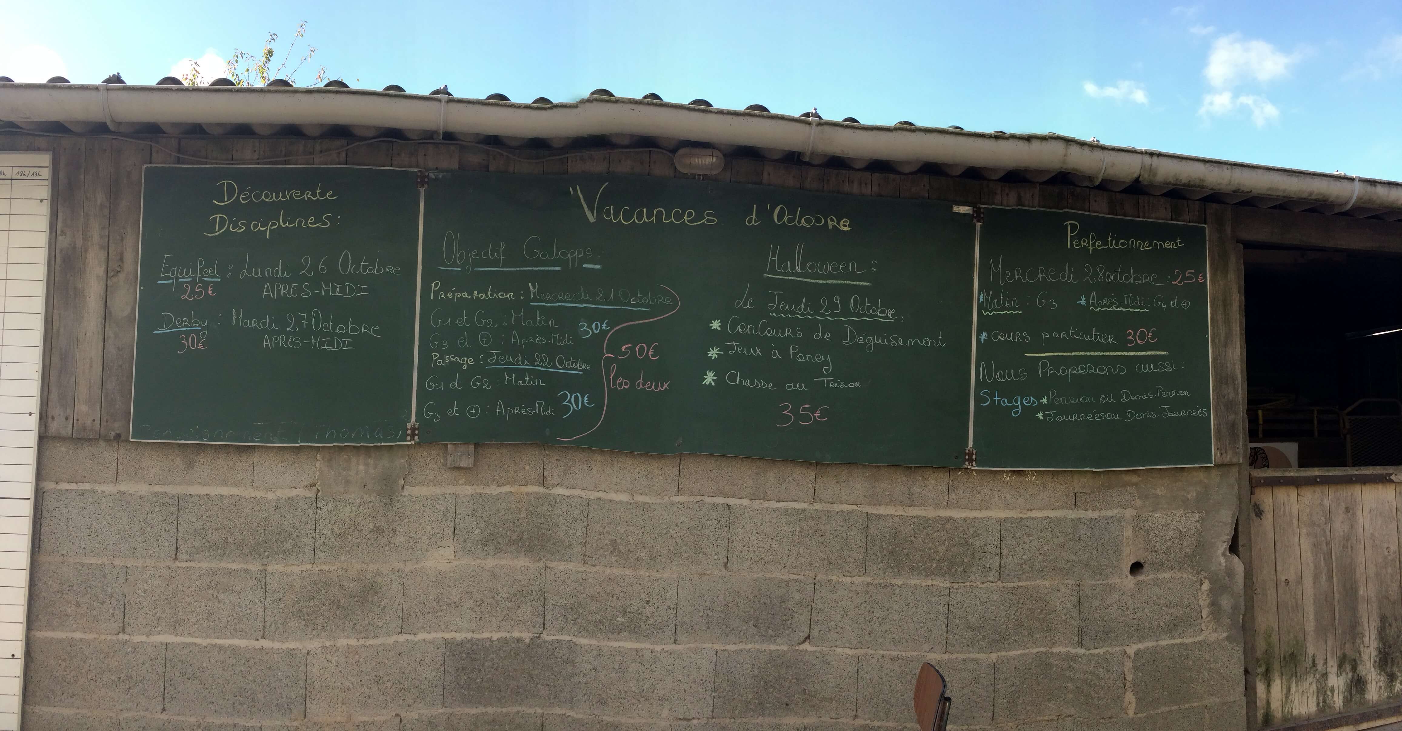 Vacances d&rsquo;octobre